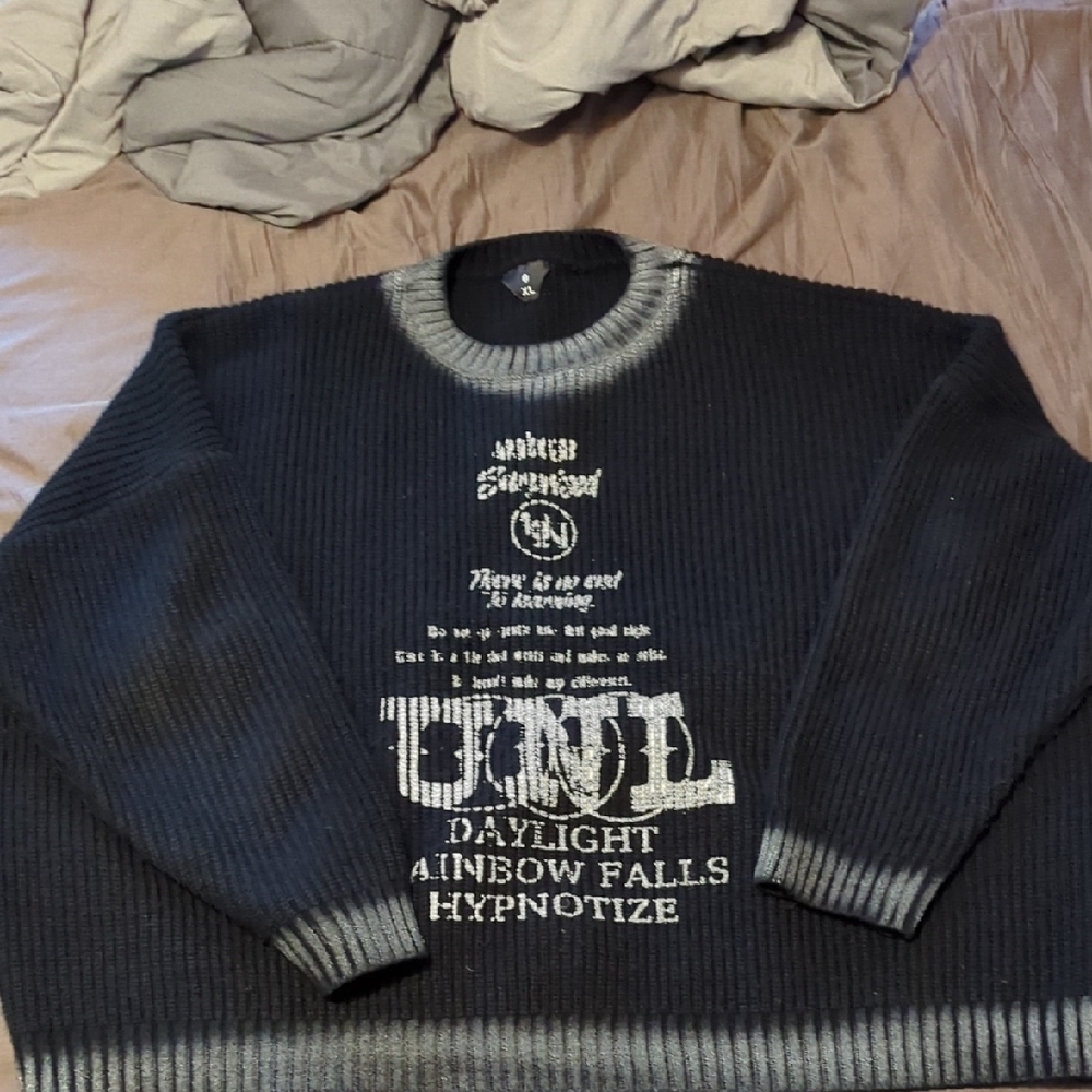 UNIF Black and Gray Sweater